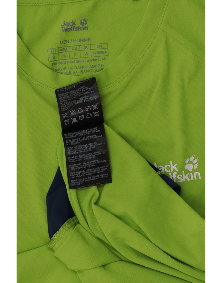 Tricou Jack Wolfskin pentru bărbați Top mic verde poliester color bloc