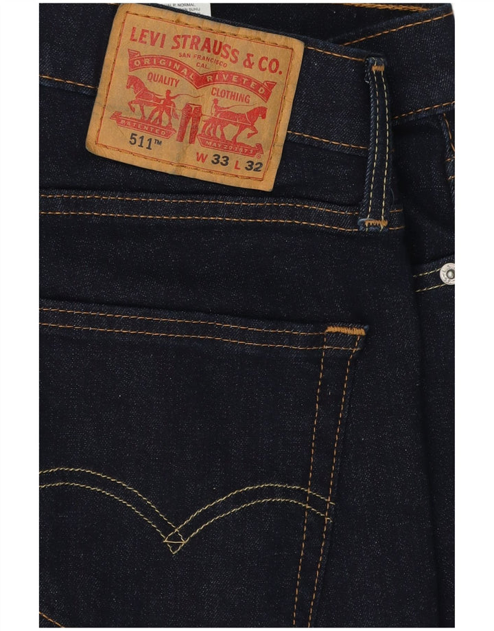Blugi pentru bărbați Levi's 511 Slim W33 L32 Bumbac bleumarin