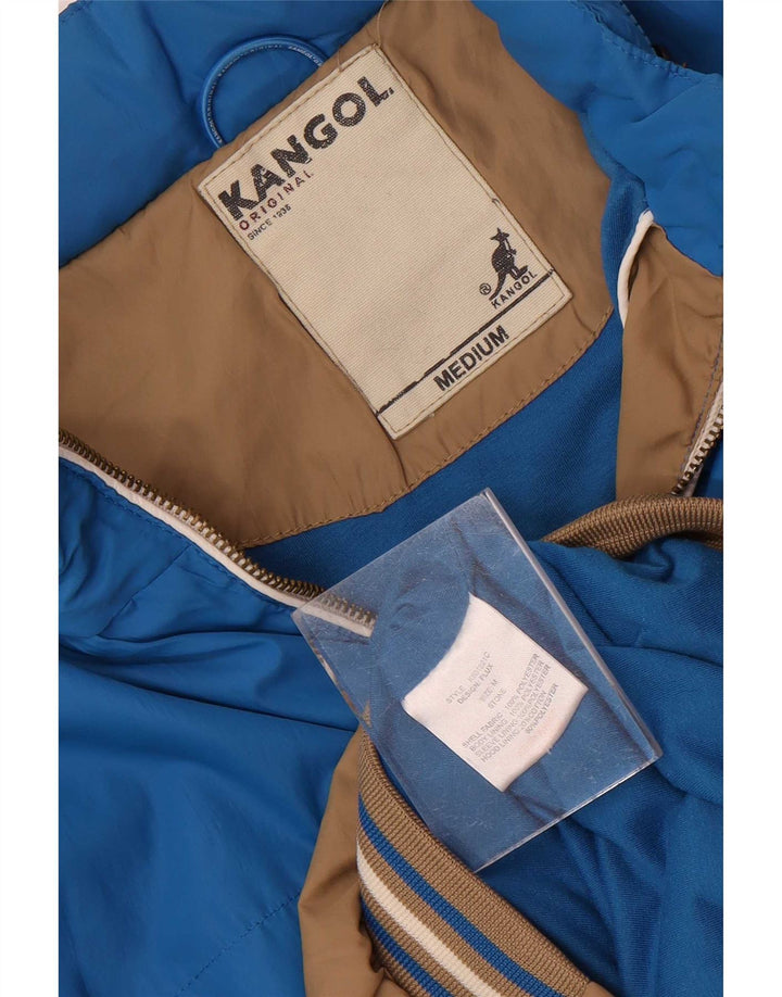 Jachetă bomber cu glugă Kangol pentru bărbați UK 38 Maro mediu Poliester color bloc