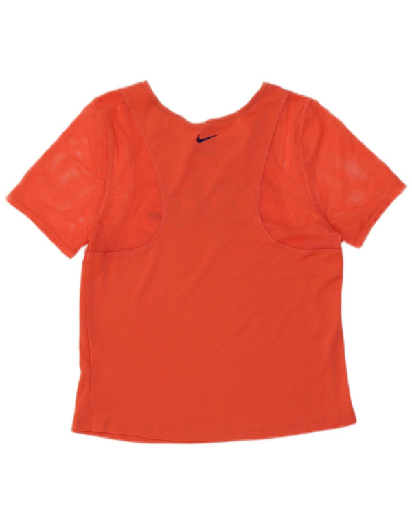 Tricou grafic NIKE Dri Fit Crop pentru femei Top UK 10 Small Orange