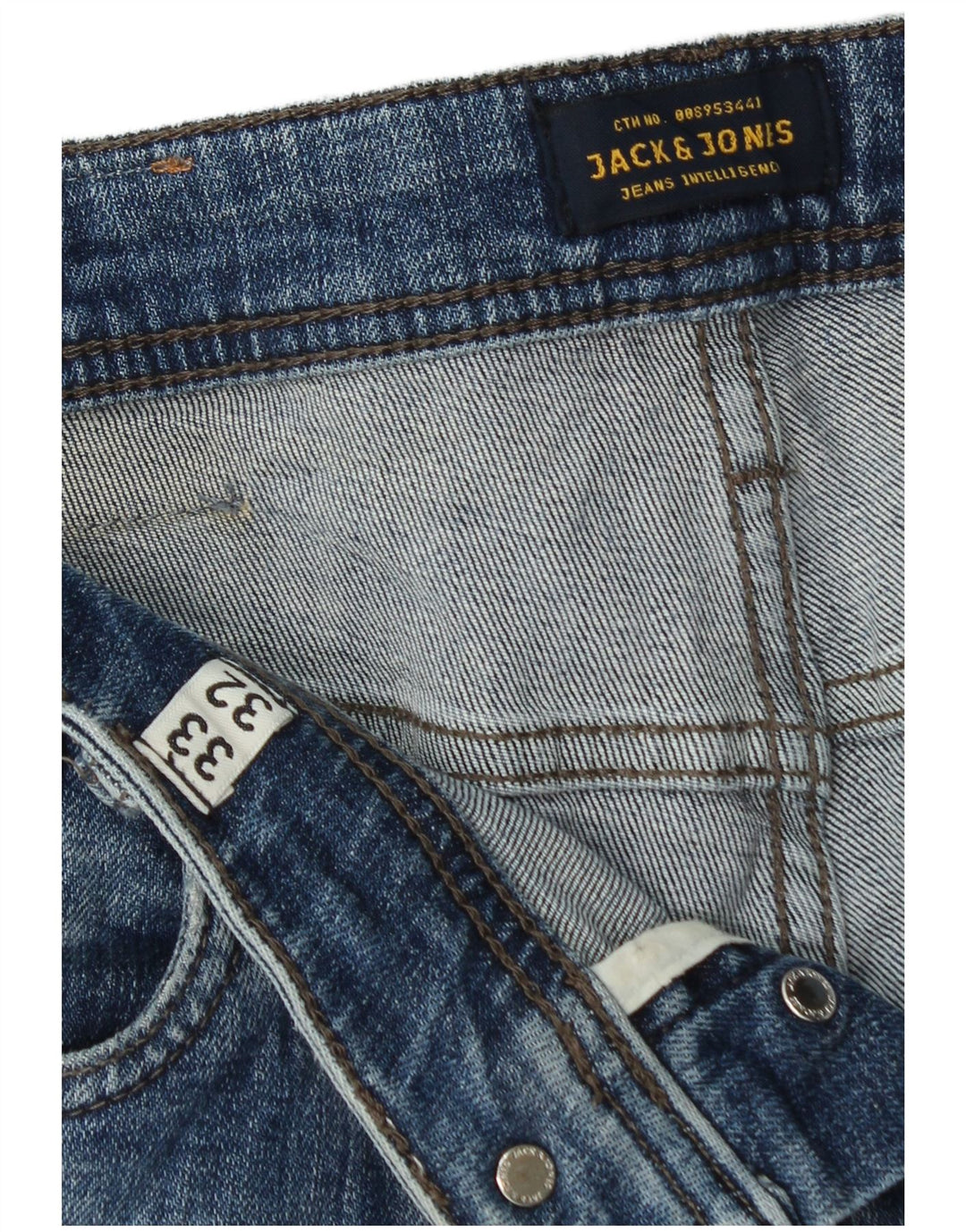 Blugi Jack & Jones GLENN Slim pentru bărbați W33 L32 albaștri