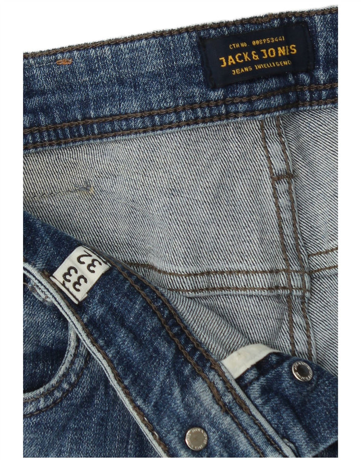Blugi Jack & Jones GLENN Slim pentru bărbați W33 L32 albaștri