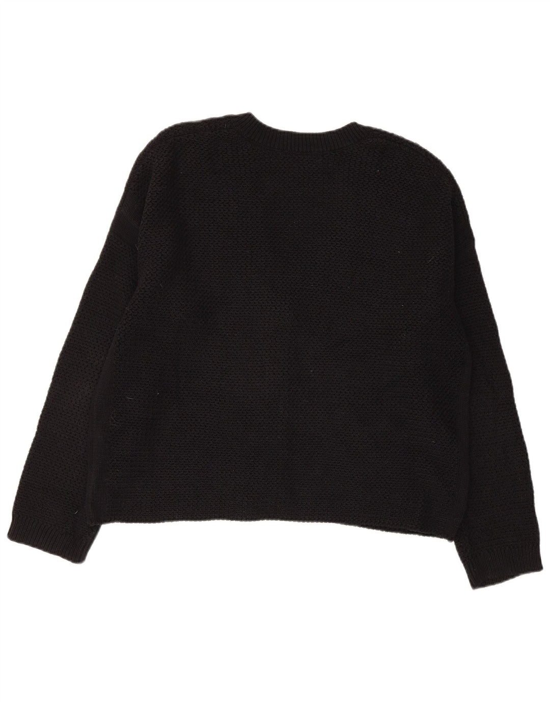 MARKS & SPENCER Pulover cardigan crop pentru femei UK 14 Bumbac mediu negru