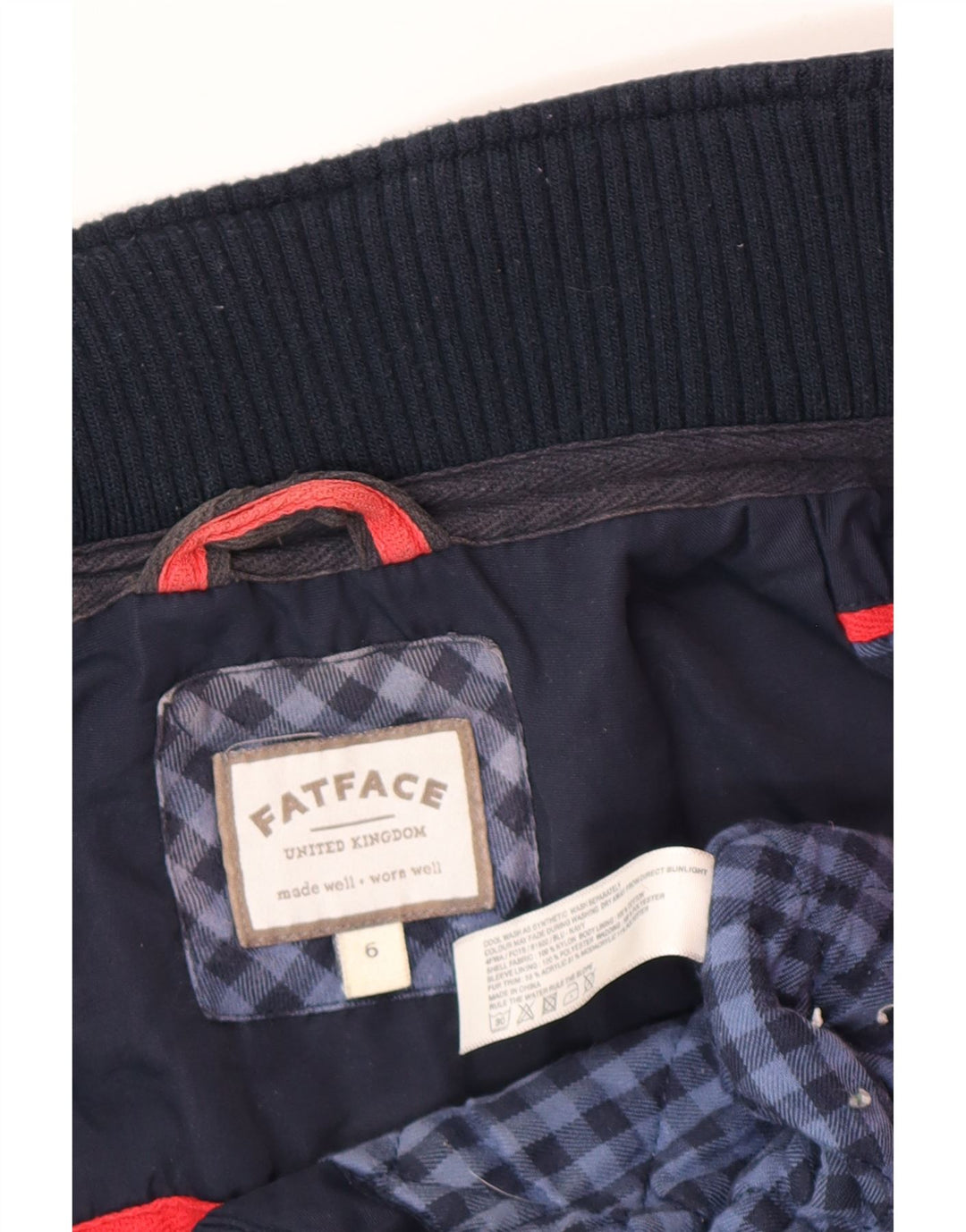 Jachetă de vânt pentru femei Fat Face UK 6 XS Nailon bleumarin