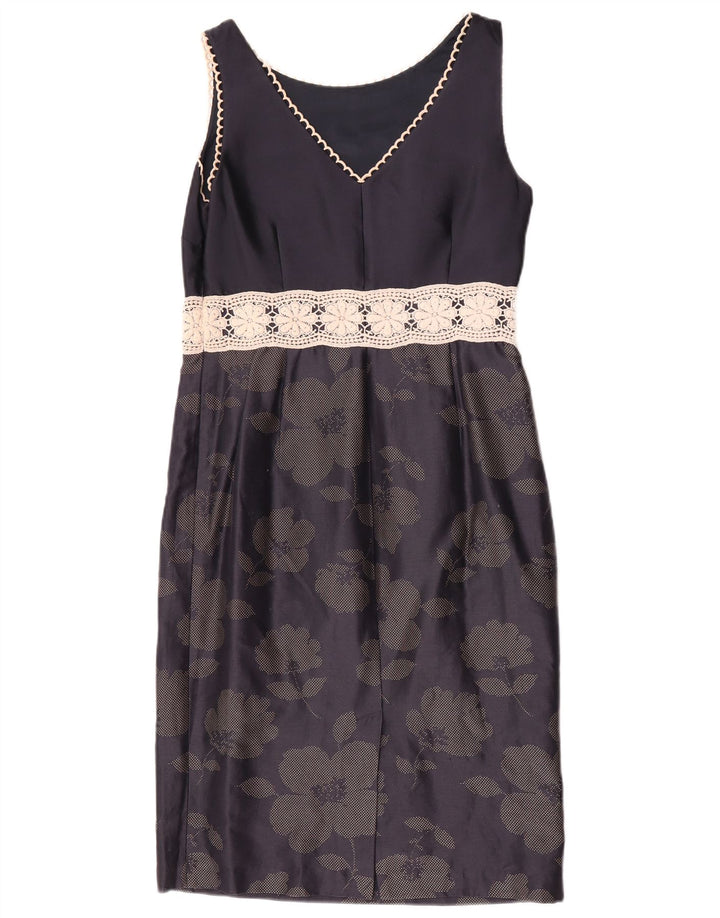 Fenn Wright Manson Rochie teacă pentru femei UK 10 Mic bleumarin Floral