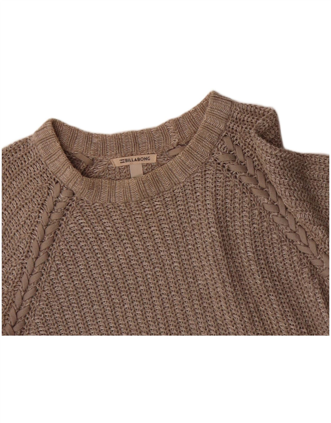 BILLABONG Womens Boat Neck Jumper Sweater US 8 Medium Grey Cotton