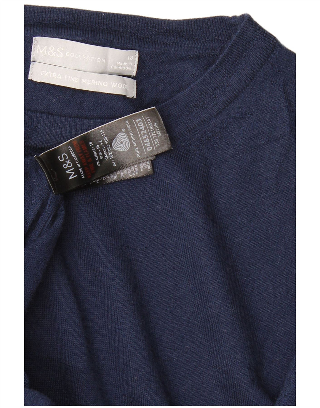 MARKS & SPENCER Pulover pentru damă cu gât de barcă UK 18 XL Bleumarin