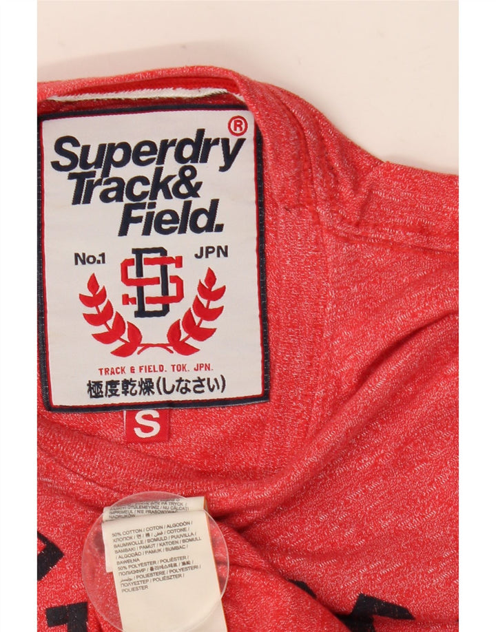 Tricou grafic Superdry pentru bărbați Top mic, roșu, bumbac cu pete