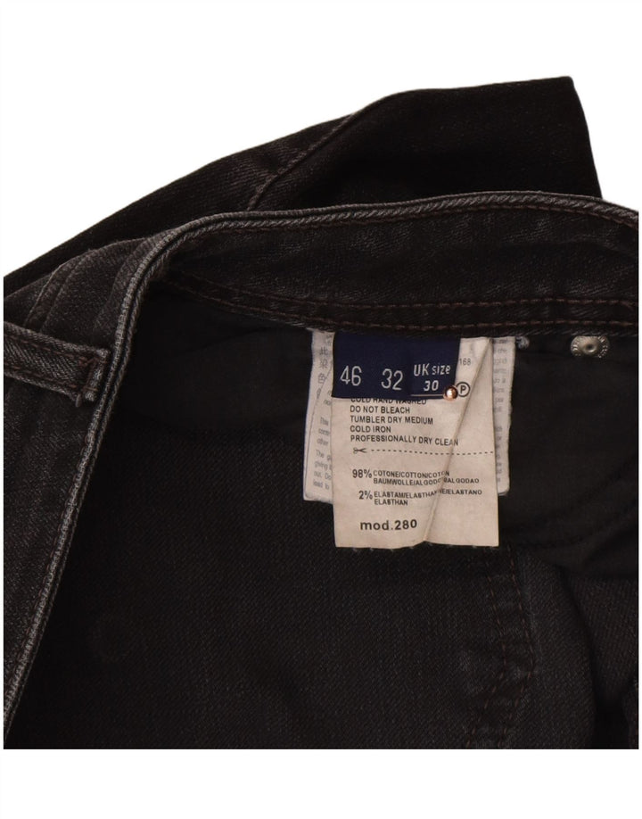 TRUSSARDI Blugi drepti pentru femei W30 L32 bumbac negru
