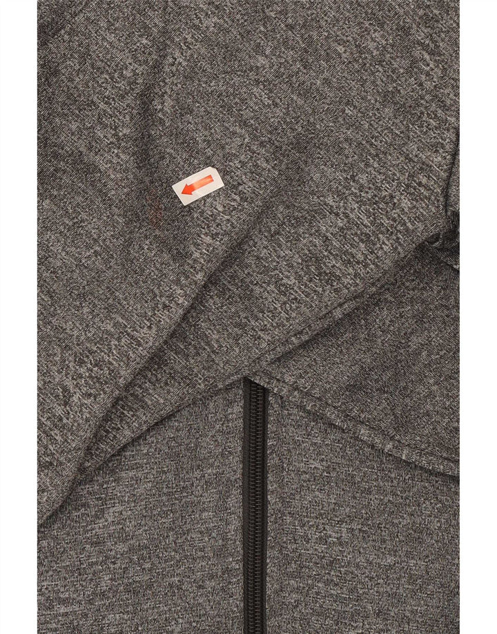 Pulover cu glugă cu fermoar pentru femei Ellesse UK 8 mic, gri, poliester color bloc