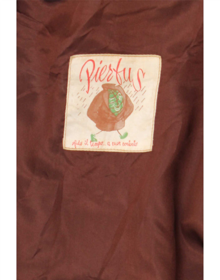 Vintage pentru femeie din piele intoarsa pardes UK 12 maro mediu