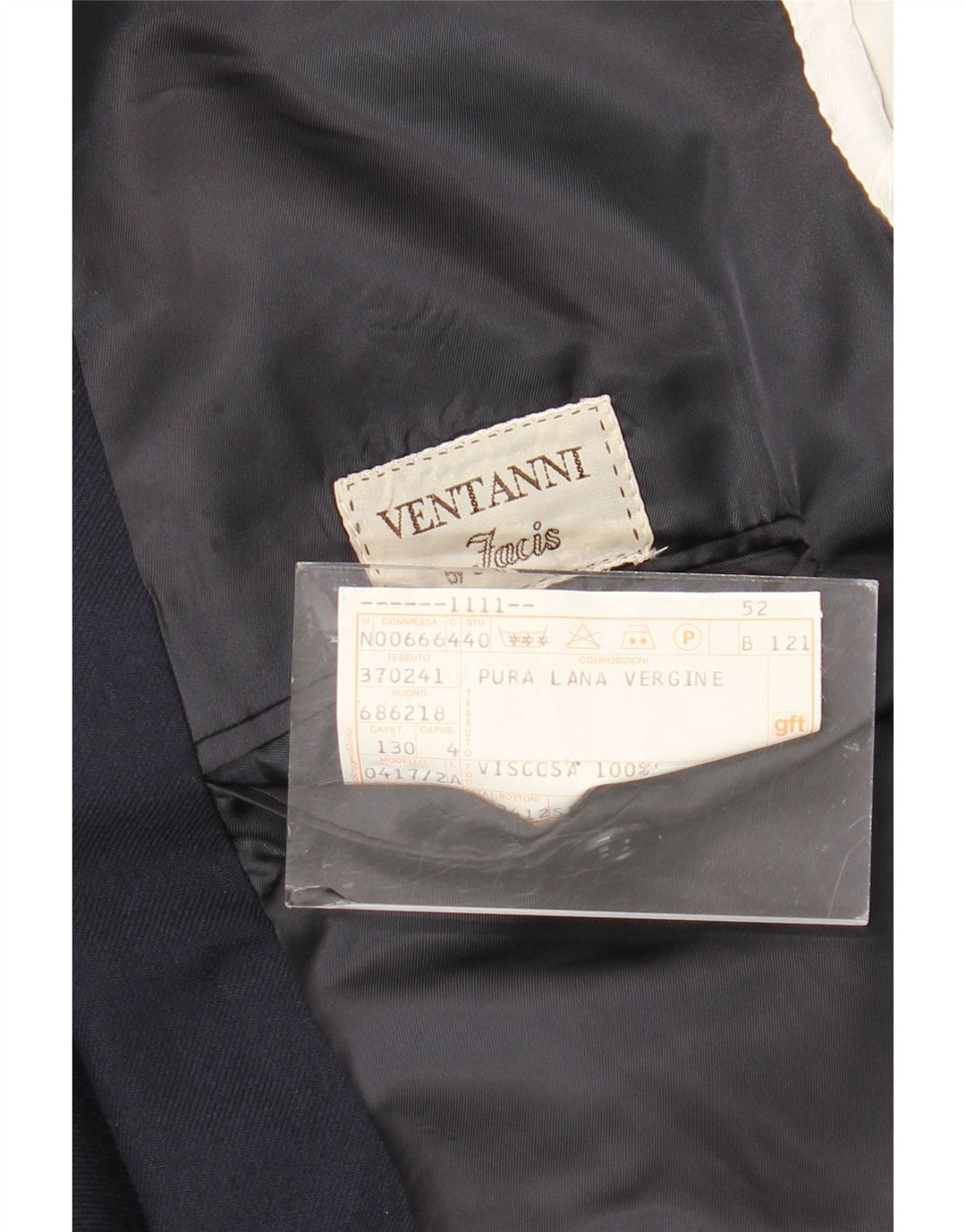 FACIS Jachetă pentru bărbați cu două pieptări IT 52 XL Lână virgină bleumarin