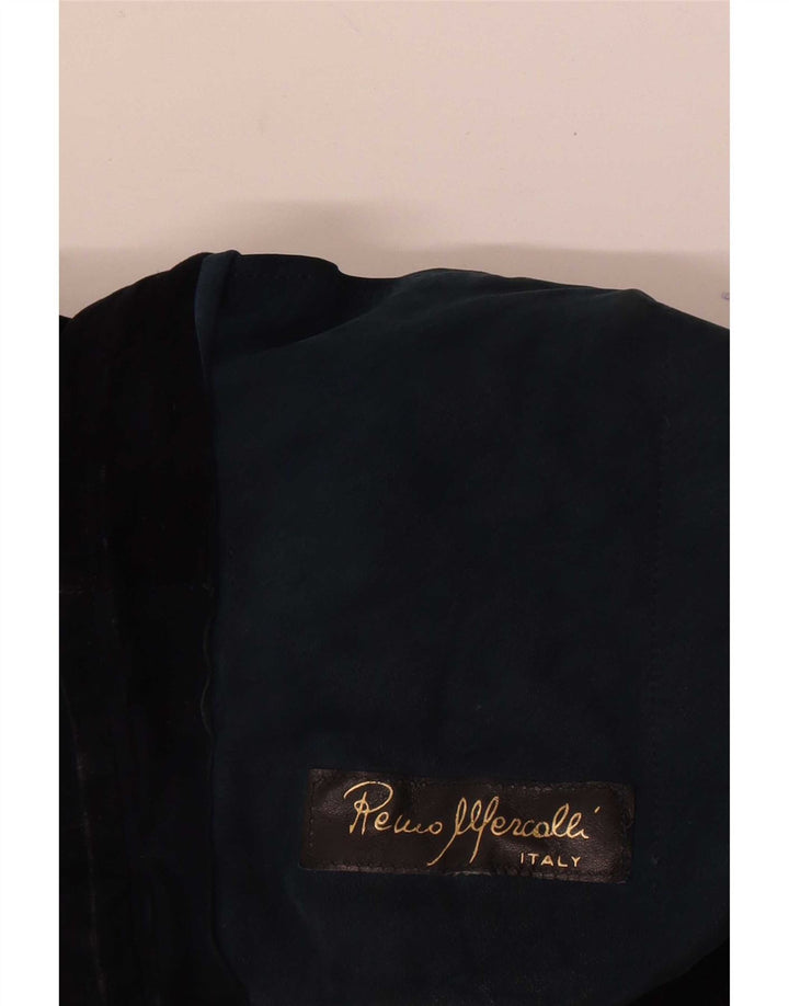 Bomber vintage pentru bărbați din piele intoarsa UK 36 Small Bleumarin