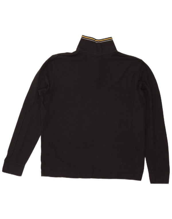 Tricou polo pentru bărbați Lotto cu mânecă lungă, mare, negru