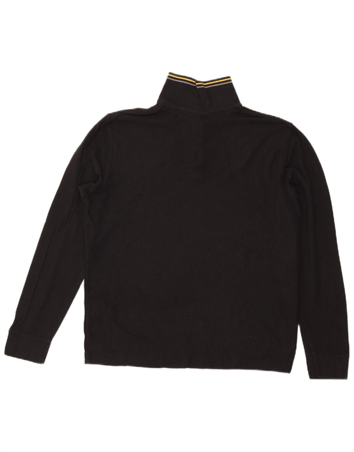 Tricou polo pentru bărbați Lotto cu mânecă lungă, mare, negru