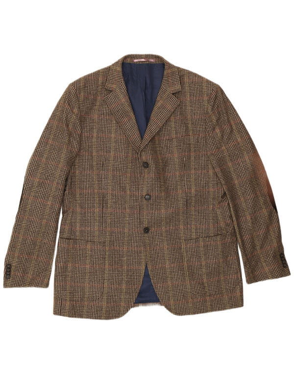 Jachetă Gant pentru bărbați, cu 3 nasturi, UK 44 2XL, maro, picioare de gală