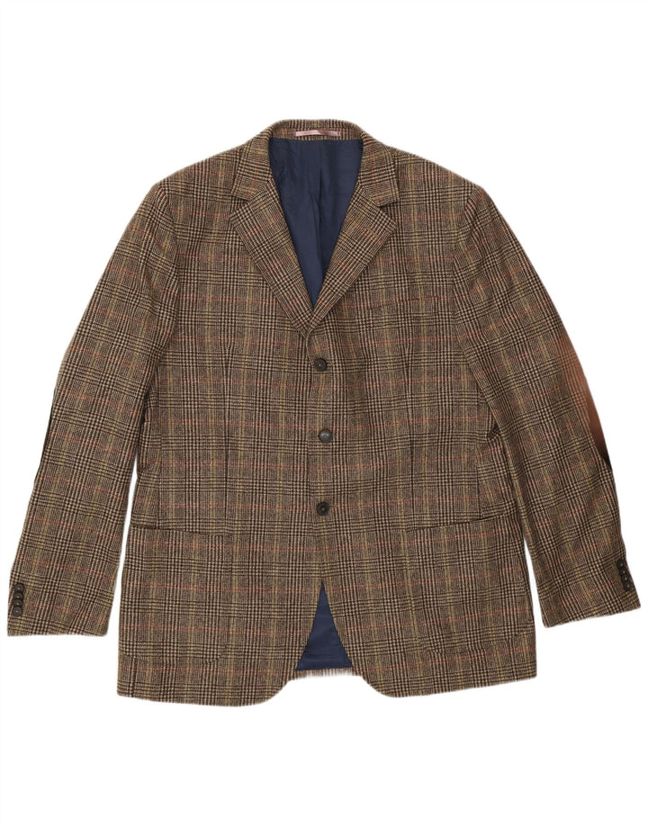 Jachetă Gant pentru bărbați, cu 3 nasturi, UK 44 2XL, maro, picioare de gală