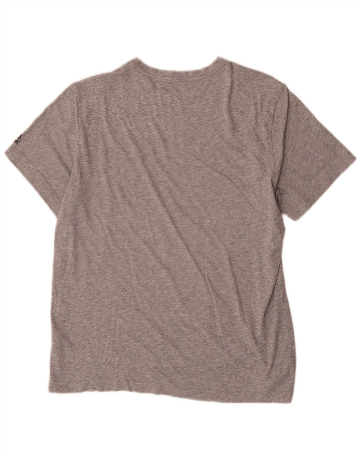 Tricou grafic Reebok pentru bărbați Top mare din bumbac gri