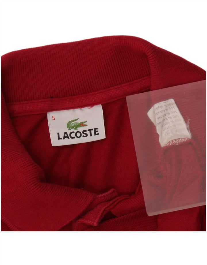 Tricou polo pentru bărbați LACOSTE Mărimea 5 Bumbac roșu mare