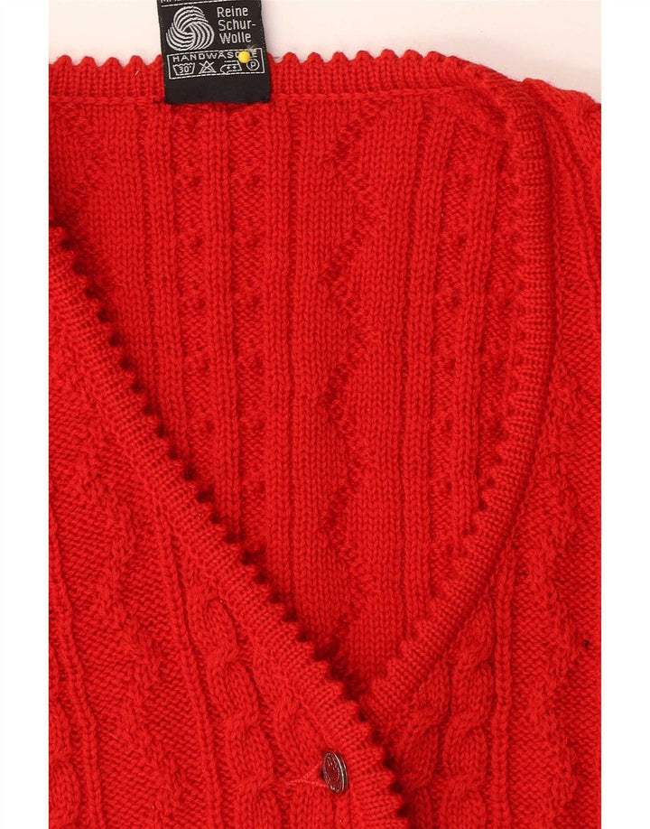 Giesswein Pulover cardigan fără mâneci pentru femei EU 40 Lână roșie medie