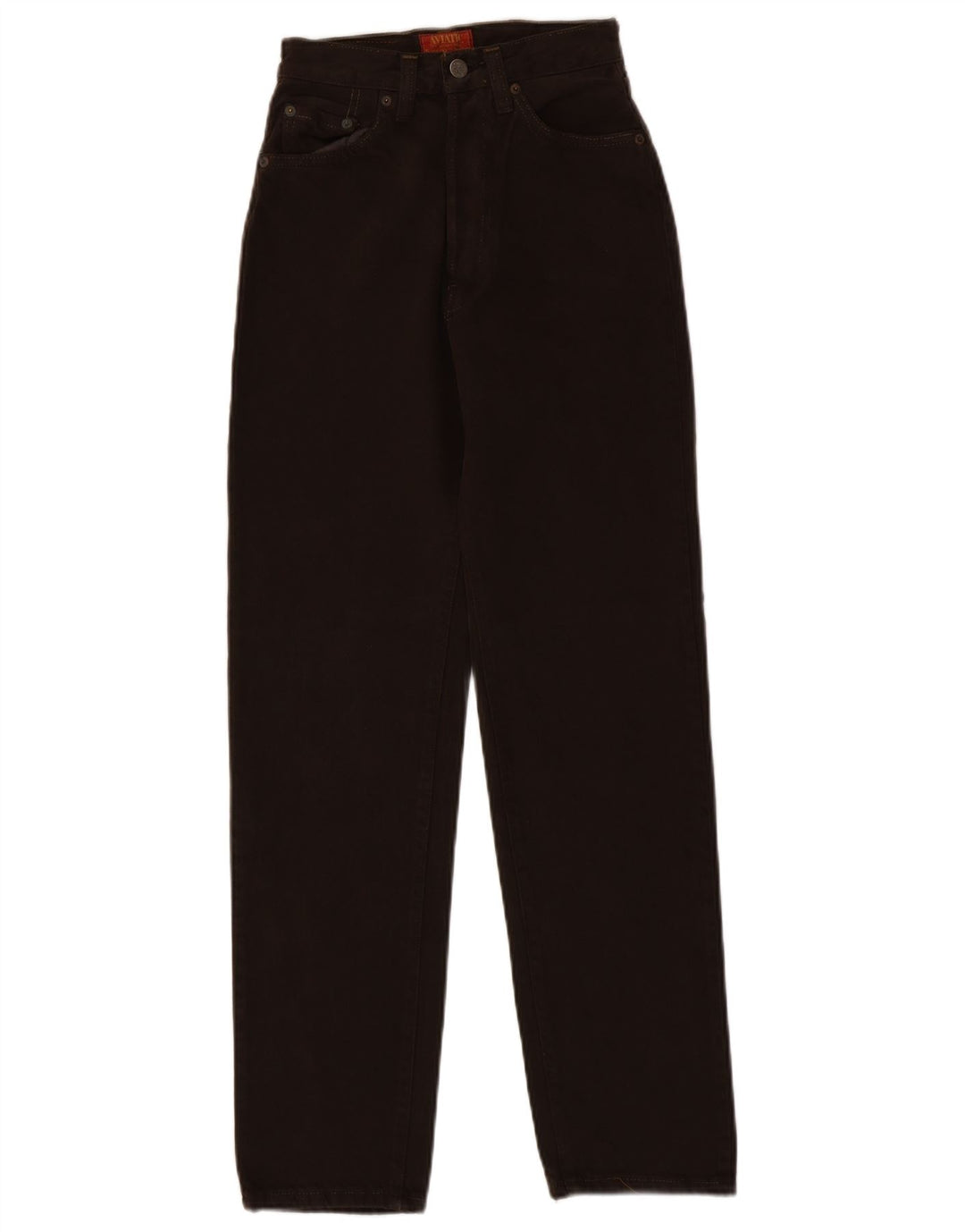 AVIATIC Womens High Waist Jeans W26 L31 Brown