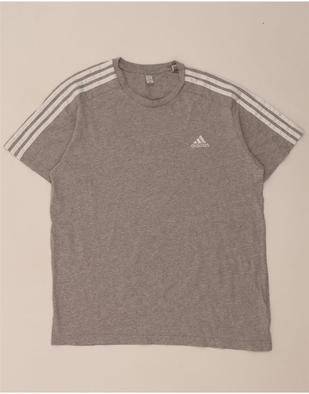 Tricou pentru bărbați Adidas Top mare, gri bumbac cu pete