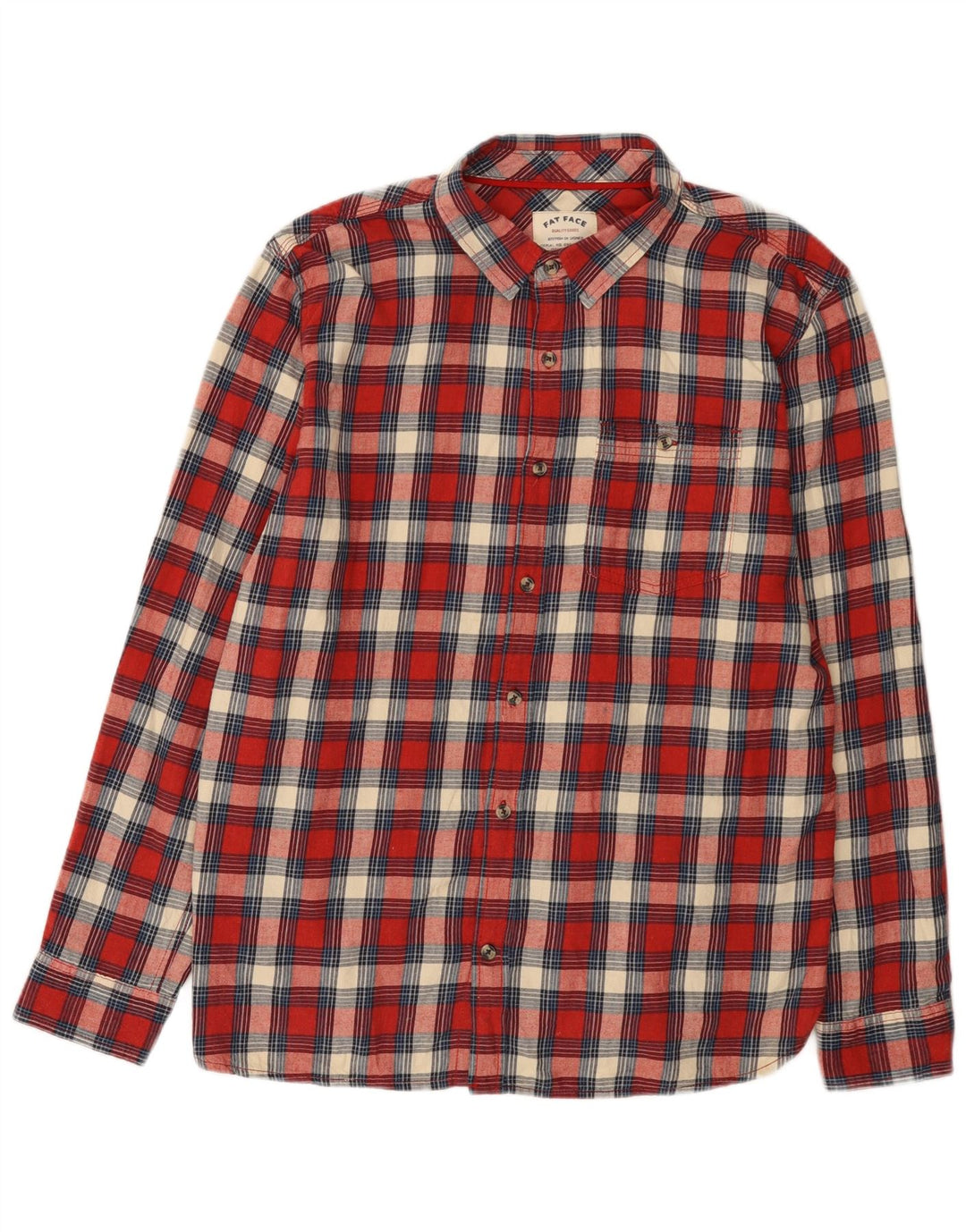 Cămașă de flanel pentru bărbați Fat Face, XL, roșu, din bumbac