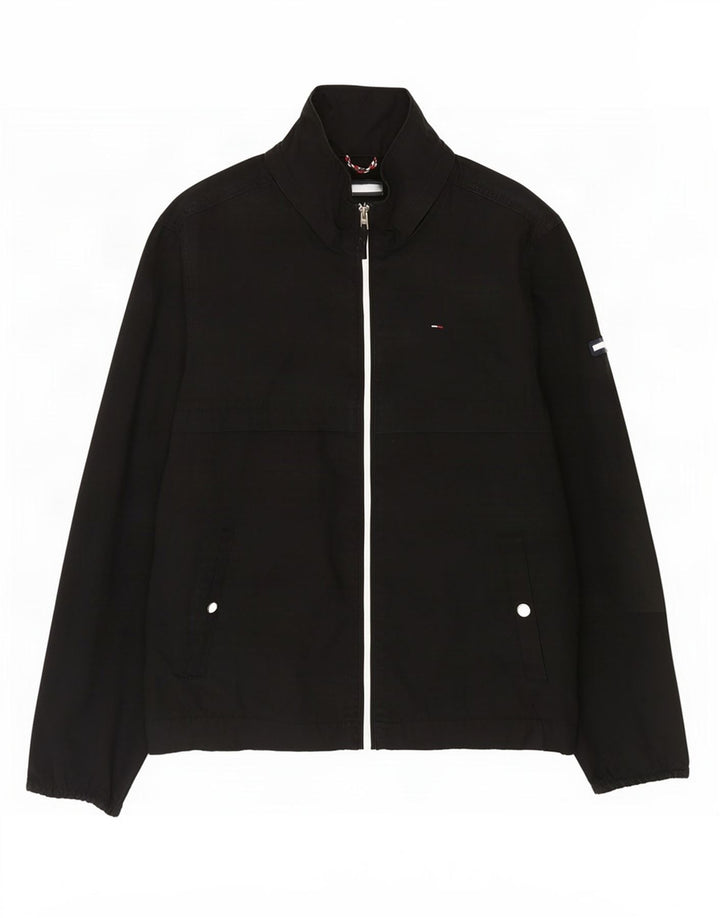 Bomber pentru bărbați Tommy Hilfiger UK 40 mare, negru, bumbac