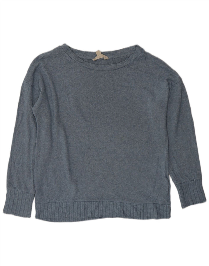 MARKS & SPENCER Pulover supradimensionat pentru femei cu gât de barcă UK 10 Small Blue