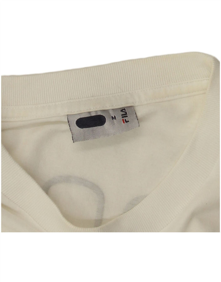 Tricou cu grafic Fila pentru bărbați Top Medium Alb Bumbac
