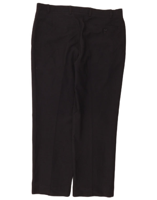 Pantaloni de costum drepți croiți pentru bărbați Marks & Spencer L36 L29 bleumarin