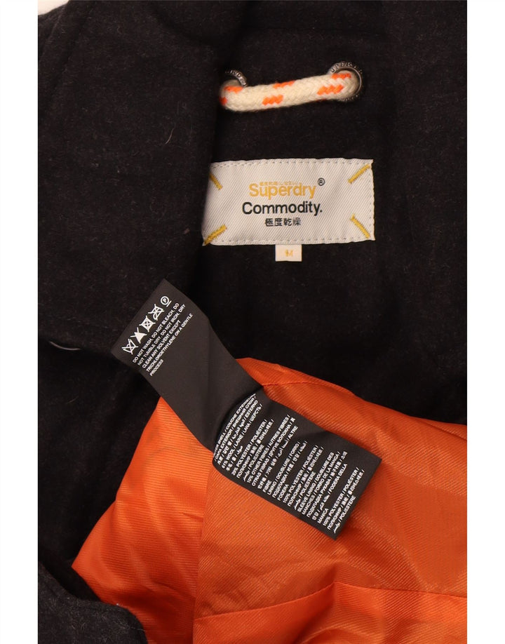 Palton de măzăre pentru bărbați Superdry UK 38, lână neagră medie