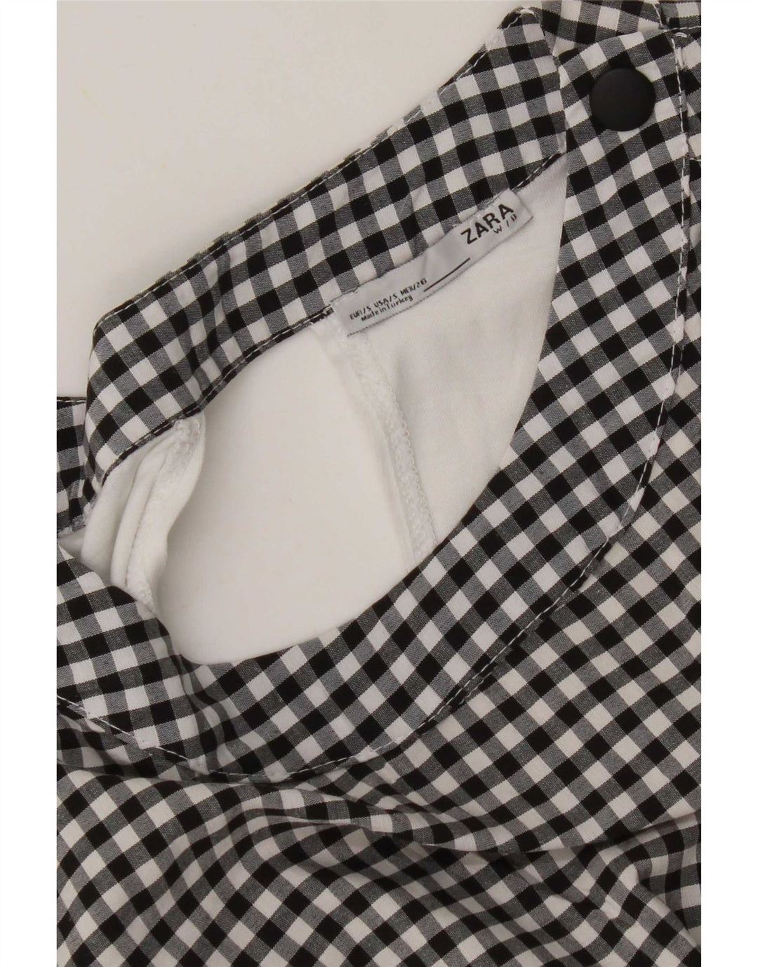 Bluză supradimensionată pentru femei Zara UK 10 Mic Negru Gingham