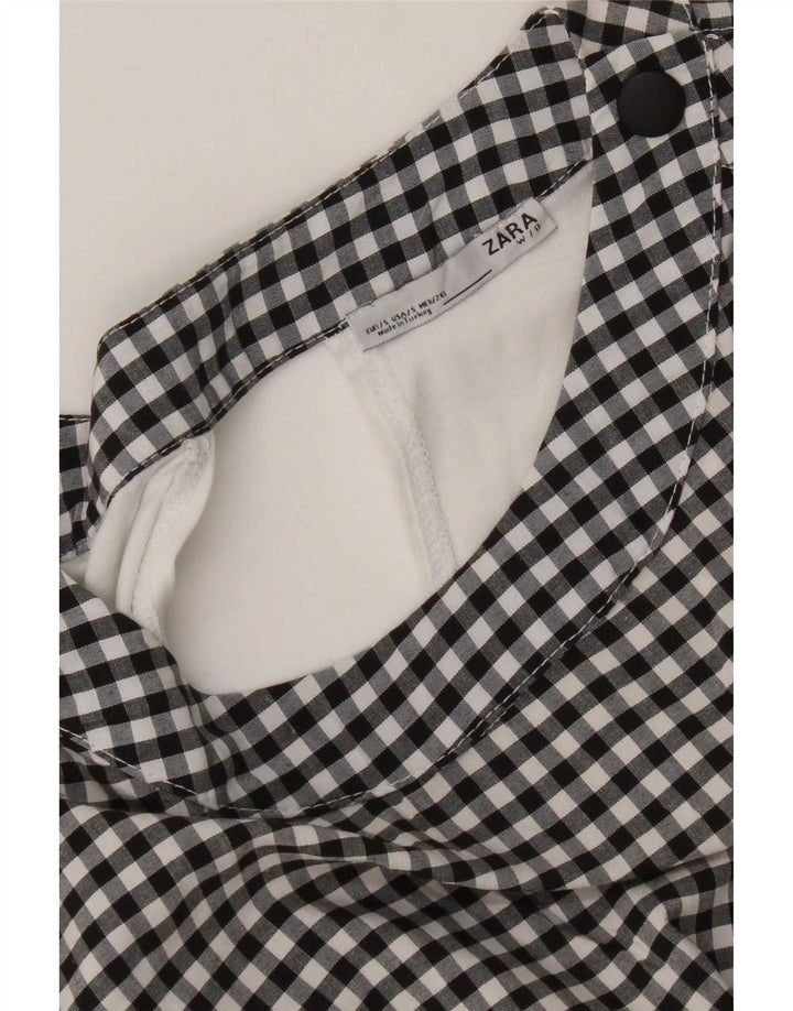 Bluză supradimensionată pentru femei Zara UK 10 Mic Negru Gingham