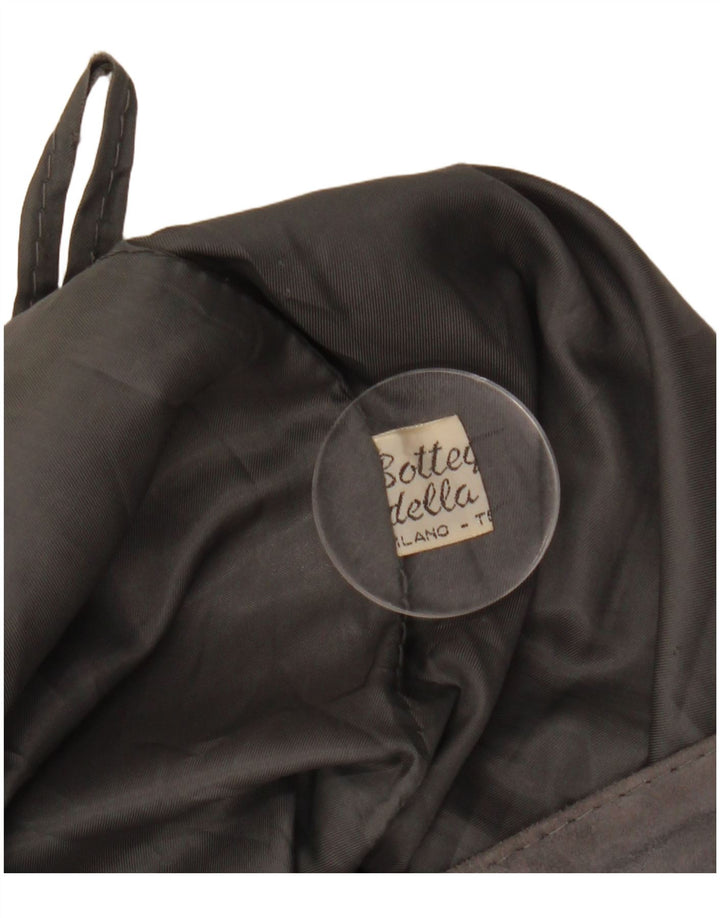 Fusta de piele intoarsa pentru femei VINTAGE IT 44 W27 L26 gri