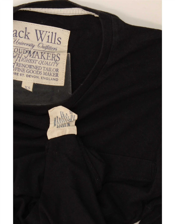 Top pentru bărbați Jack Wills cu mânecă lungă XS, bumbac negru