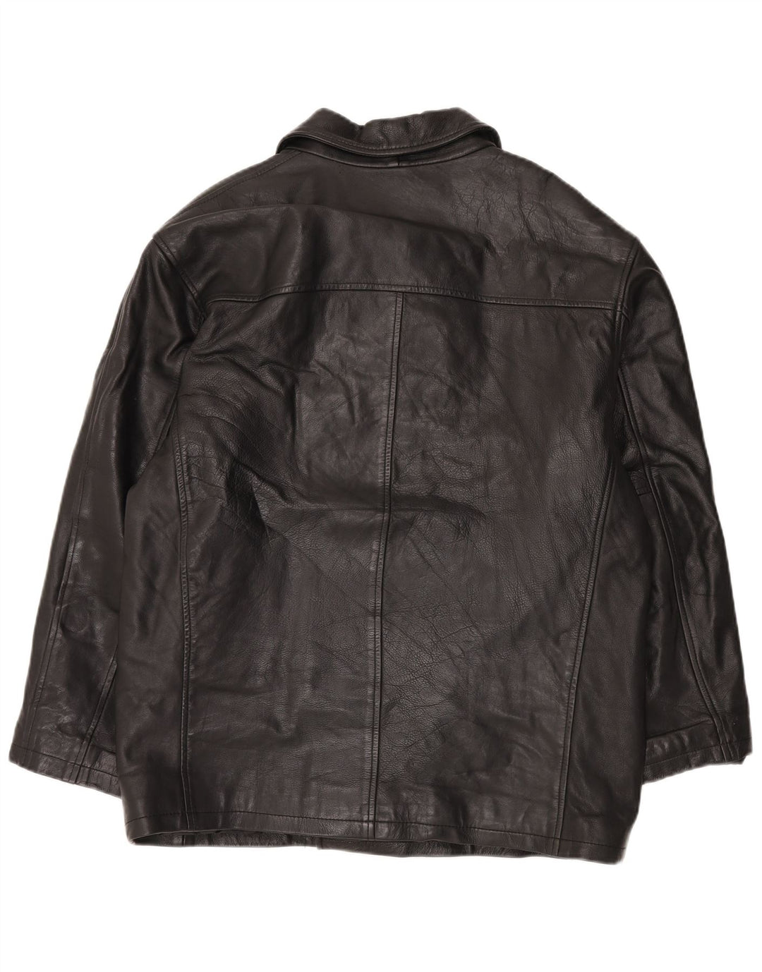 Jachetă din piele supradimensionată pentru bărbați Vintage UK 38 Medium Black