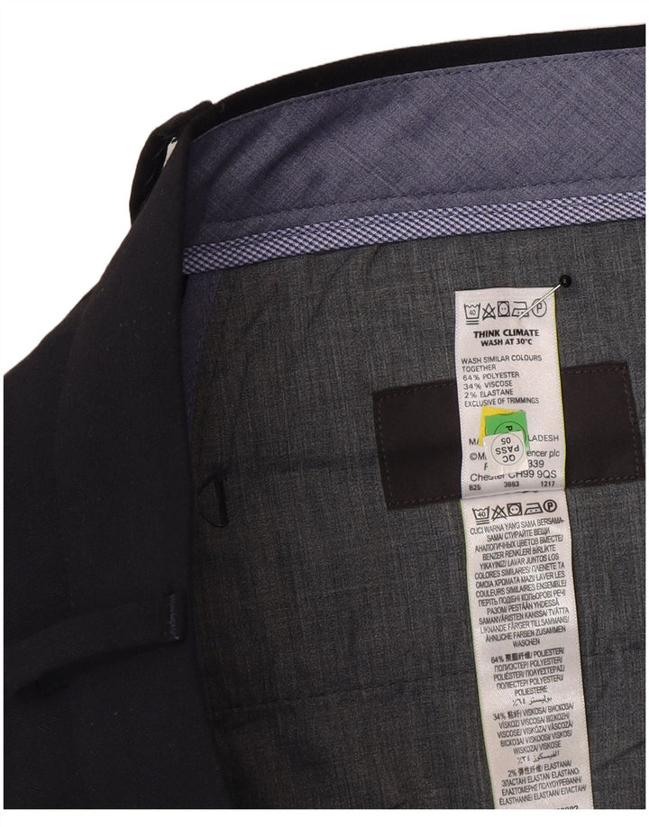 Pantaloni de costum subțiri croiți pentru bărbați Marks & Spencer L36 L31 bleumarin