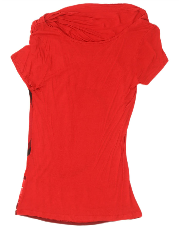 Bluză cu grafică Desigual pentru femei UK 12 Medium Red Geometric