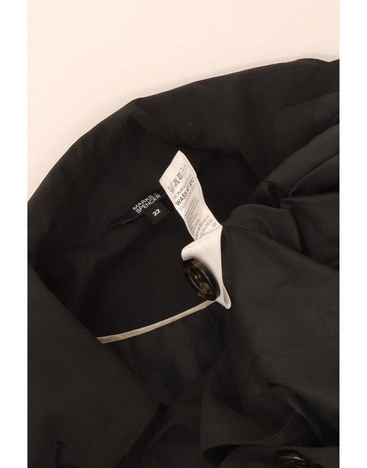 Trench pentru femei Marks & Spencer UK 22 3XL Poliester negru