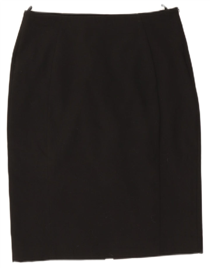 Fusta creion pentru femei Benetton UK 10 Small W27 Poliester negru
