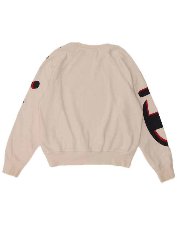 Pulover cu grafic pentru femei Champion UK 16 Bumbac alb mare