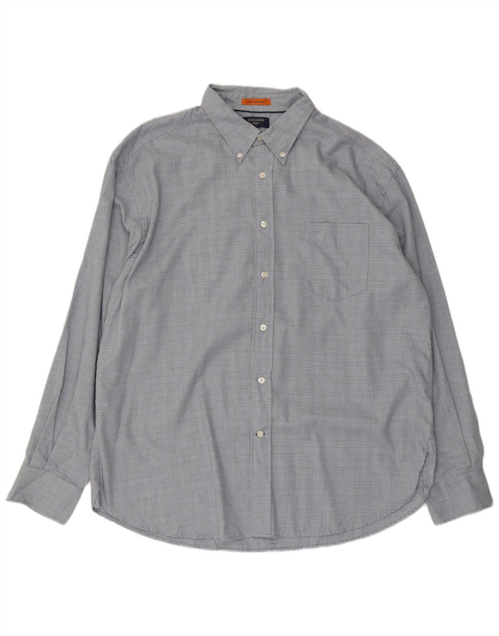 Cămașă pentru bărbați DOCKERS Stain Defender XL Blue Check Bumbac