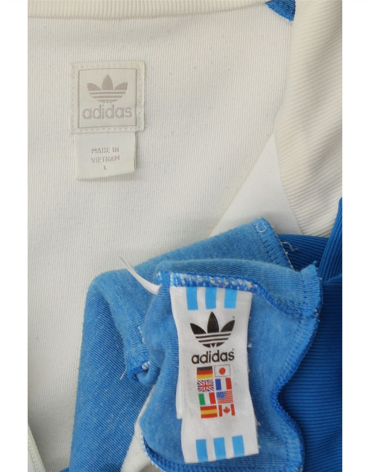 Jachetă de trening pentru bărbați Adidas, mare, alb, din poliester