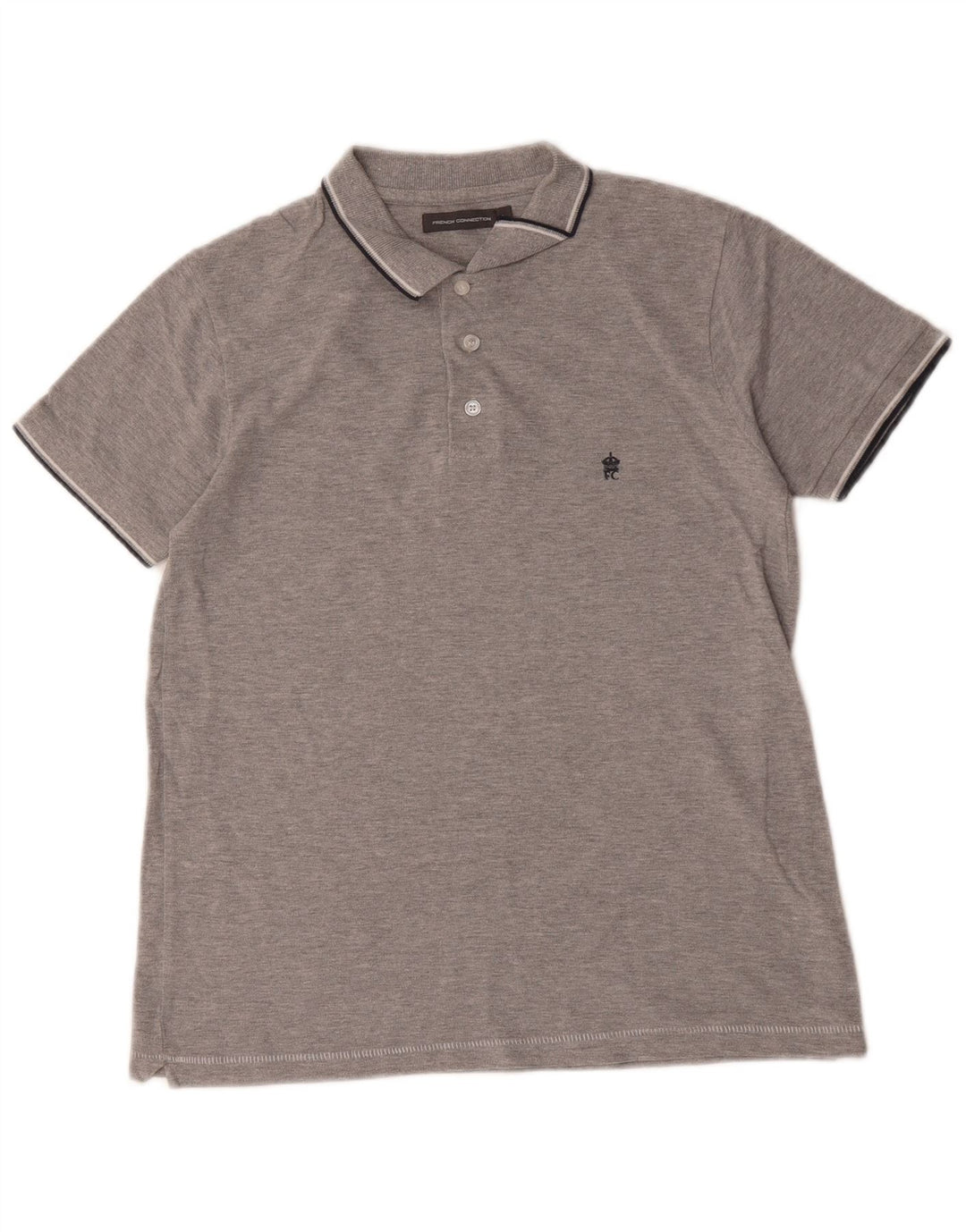 Tricou polo pentru bărbați French Connection, bumbac gri mic