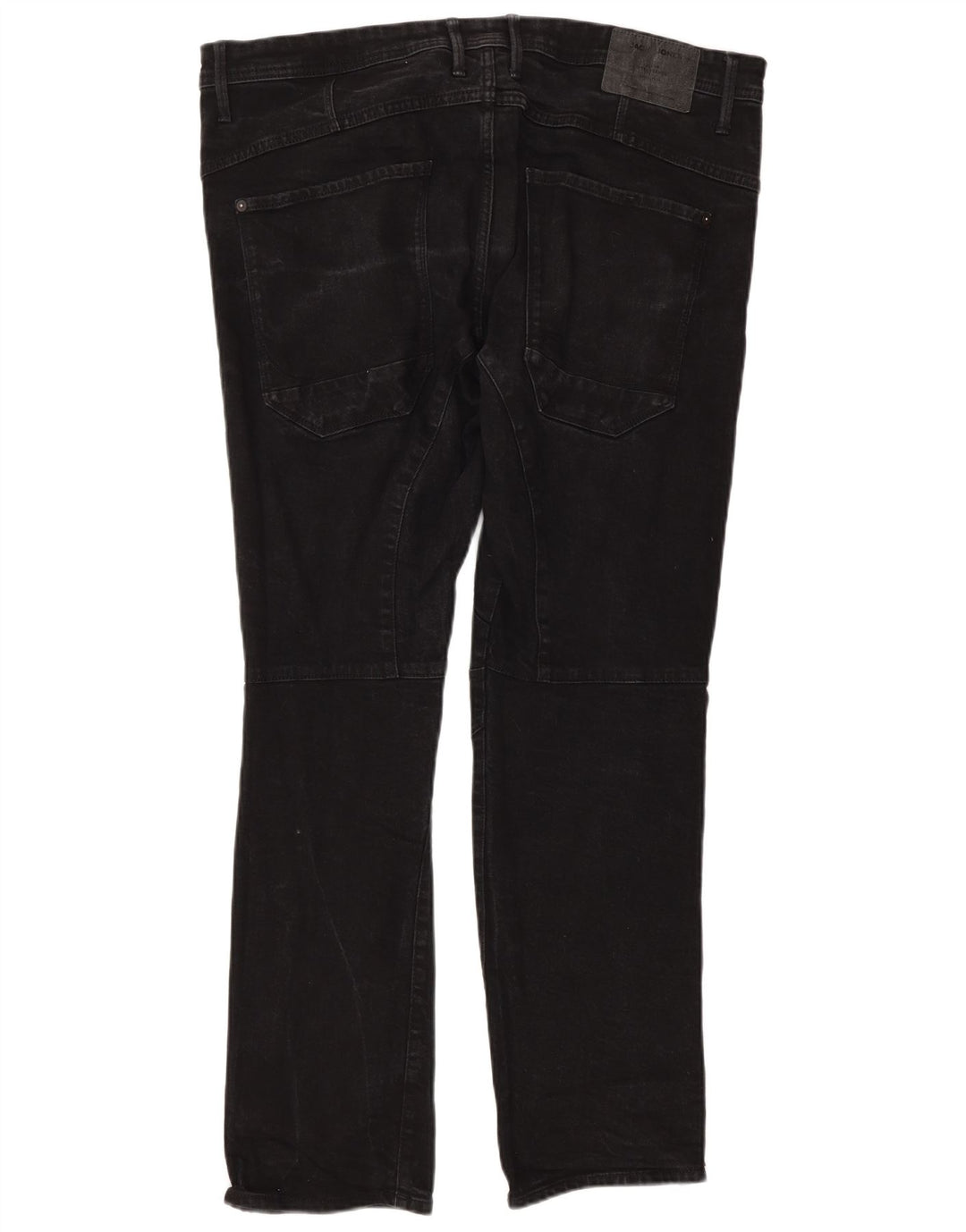 Blugi drepți pentru bărbați Jack & Jones W38 L32 bumbac negru