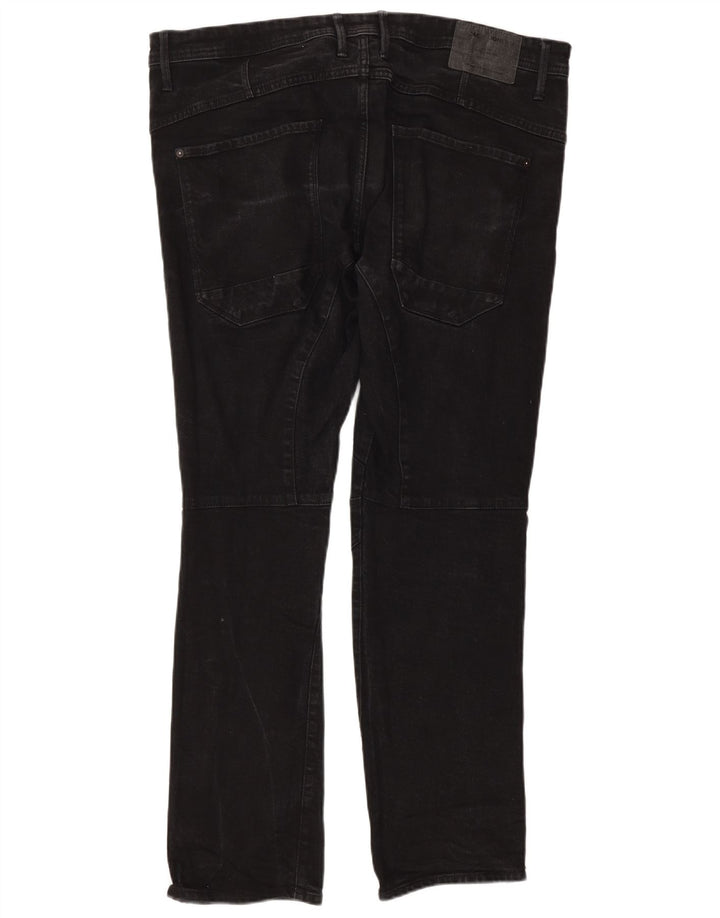 Blugi drepți pentru bărbați Jack & Jones W38 L32 bumbac negru