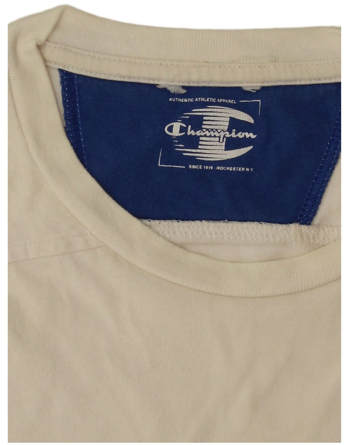 Tricou grafic pentru bărbați CHAMPION Top Mediu Alb