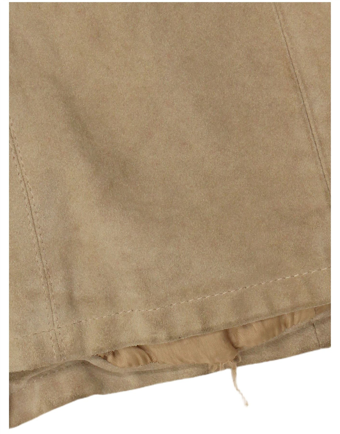 Jacheta de piele intoarsa de dama vintage IT 46 mare din piele bej