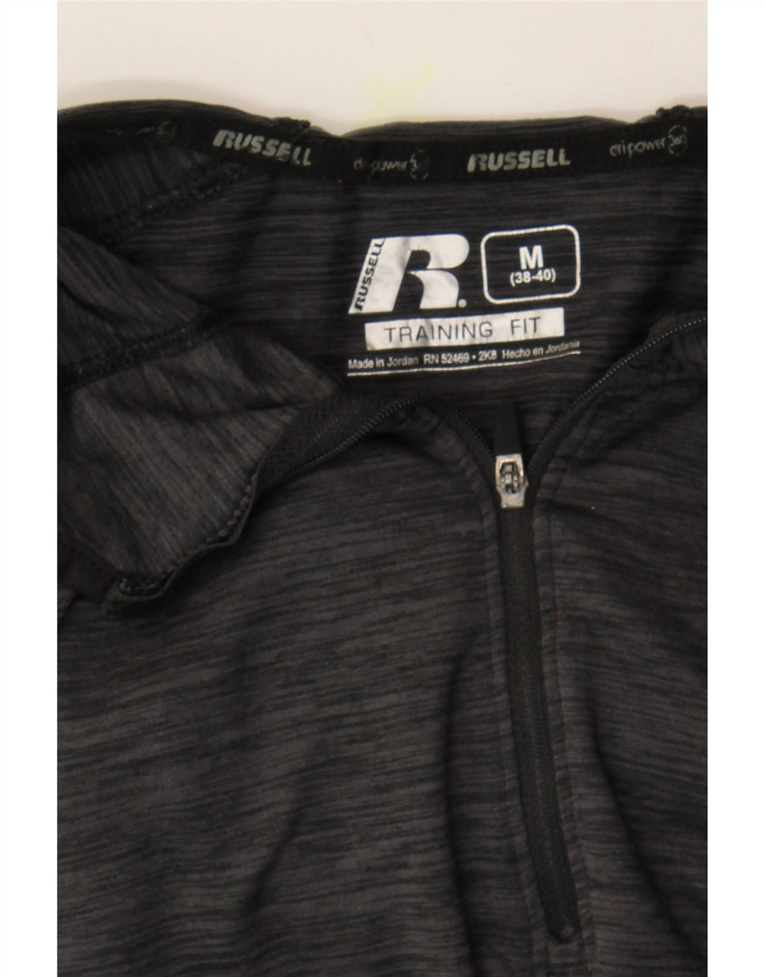 RUSSELL ATHLETIC Mens Dri-Power Top Long Sleeve UK 38/40 Medium Grey Vintage Russell Athletic and Second-Hand Russell Athletic from Messina Hembry 